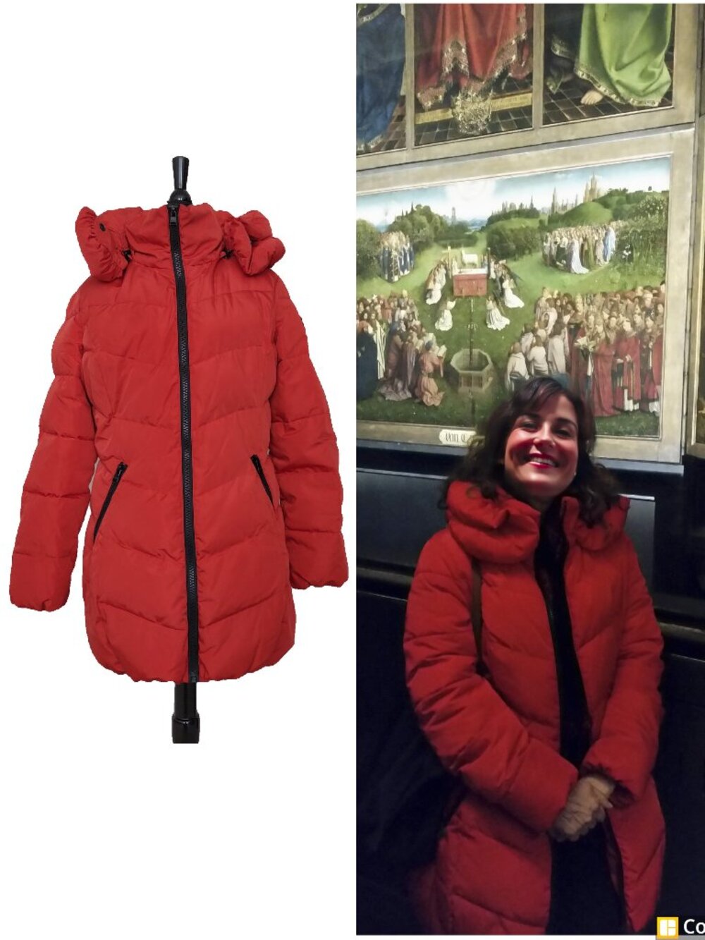Calvin Klein Short City Puffer coat. Sz L. 100% Poly